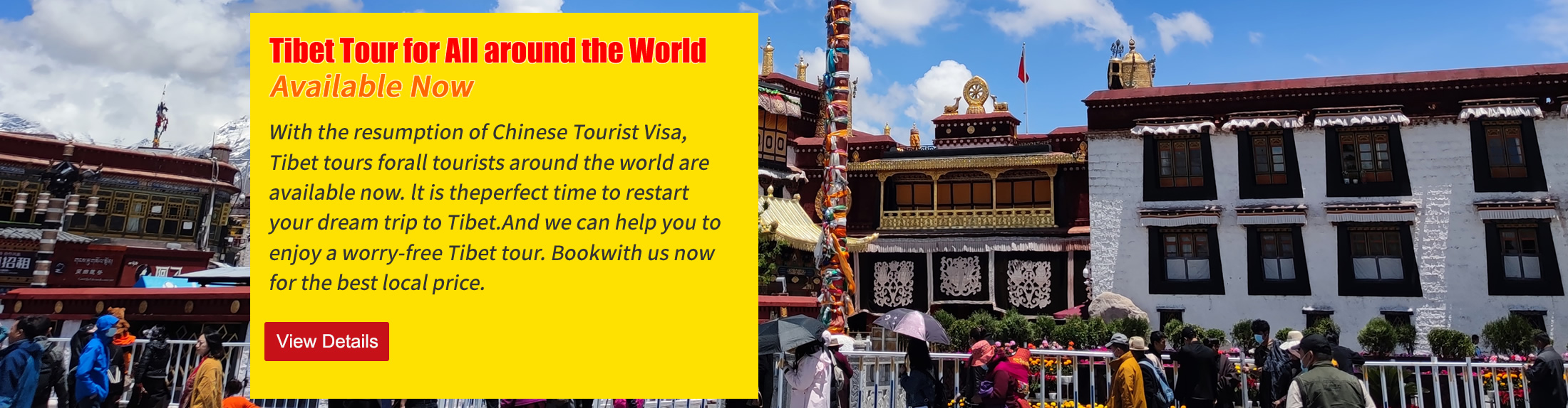 Tibet Tour for All around the World Available Now Tibet Tour for All around the World Available Now